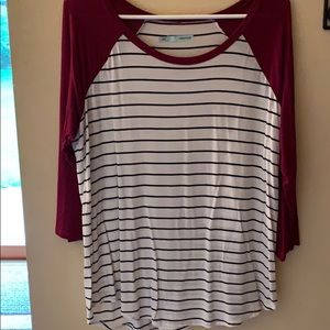 3/4 length tee shirt